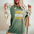Auntie Senior 2024 Proud Aunt Of A Class Of 2024 Graduate Women's Oversized Comfort T-Shirt Moss
