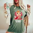 Axolotl Queen Cute Kawaii Axolotl Women's Oversized Comfort T-Shirt Moss