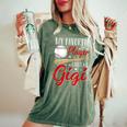 Baseball My Favorite Player Calls Me Gigi Heart Grandma Women's Oversized Comfort T-Shirt Moss