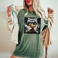 Black Aesthetic Dino Nuggets Death Metal Music Chicken Nugs Women's Oversized Comfort T-Shirt Moss
