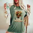 Black Mom Magic Unapologetically Melanin Queen Black History Women's Oversized Comfort T-Shirt Moss