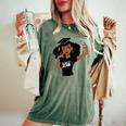 Black Woman Graduate Seniors Class Of 2024 African American Women's Oversized Comfort T-Shirt Moss