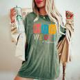 Bruh We Out Teachers Chemistry Teacher End Of School Year Women's Oversized Comfort T-Shirt Moss