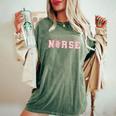 Cardiac Nurse Valentine's Day Telemetry Nurse Cvicu Nurse Women's Oversized Comfort T-Shirt Moss