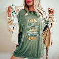 Coffee Chaos And Jane Personalized Jane Name Women's Oversized Comfort T-Shirt Moss