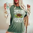 Cool Sea Turtle For Tortoise Turtle Lover Women's Oversized Comfort T-Shirt Moss