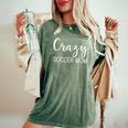 Crazy Soccer Mom For Moms Mothers Game Day Women's Oversized Comfort T-Shirt Moss