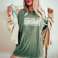 Create Your Own Sunshine Motivational Quote Retro Vintage Women's Oversized Comfort T-Shirt Moss