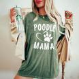 Cute Poodle Mama Dog Lover Apparel Pet Caniche Mom Women's Oversized Comfort T-Shirt Moss