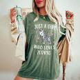 Cute Zebra For Girls Just A Girl Who Loves Zebras Women's Oversized Comfort T-Shirt Moss