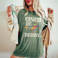 Derby De Mayo Cinco De Mayo Horse Racing Sombrero Women's Oversized Comfort T-Shirt Moss