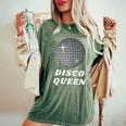 Disco Queen 70'S Themed Birthday Party Dancing Women Women's Oversized Comfort T-Shirt Moss