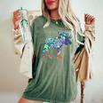 Don't Moose With Me Colorful Boho Moose Wildlife Animal Women's Oversized Comfort T-Shirt Moss