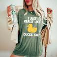 Duck For Quack Quakin Youth Rubber Ducky Women's Oversized Comfort T-Shirt Moss