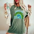 Earth Day Every Day Rainbow Earth Day Awareness Planet Women's Oversized Comfort T-Shirt Moss