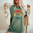 Elephant Retro Vintage Animal Lover Women's Oversized Comfort T-Shirt Moss