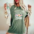 My Favorite People Call Me Lola Floral Birthday Lola Women's Oversized Comfort T-Shirt Moss