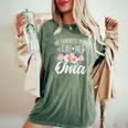 My Favorite People Call Me Oma Floral Birthday Oma Women's Oversized Comfort T-Shirt Moss
