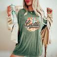 Floral Lolli Retro Groovy Mother's Day Birthday Women's Oversized Comfort T-Shirt Moss