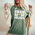 Free Mom Hugs Free Mom Hugs Rainbow Gay Pride Women's Oversized Comfort T-Shirt Moss