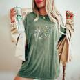 Fun Sewing Dandelion Flowers Using Sewing Elements Quilting Women's Oversized Comfort T-Shirt Moss