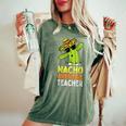 Fun Teacher Appreciation Humor Nacho Average Teacher Women's Oversized Comfort T-Shirt Moss
