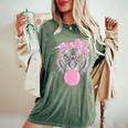 Pink Tiger For Girl Glasses & Pink Bubble Gum Women's Oversized Comfort T-Shirt Moss
