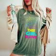 This Girl Glows Cute Girls Tie Dye Party Team Women's Oversized Comfort T-Shirt Moss