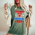 Grammy Of The Birthday Boy Costume Spider Web Party Grandma Women's Oversized Comfort T-Shirt Moss