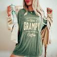 Grampy's Coffee Time Warning Dad Grandpa Women's Oversized Comfort T-Shirt Moss