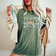 Grandma Of The Birthday Boy Girl Dog Family Matching Women's Oversized Comfort T-Shirt Moss