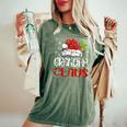 Grandma Claus Christmas Santa Matching Family Xmas Pajamas Women's Oversized Comfort T-Shirt Moss