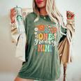 Groovy Mimi Retro Grandma Birthday Matching Family Party Women's Oversized Comfort T-Shirt Moss