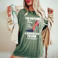 I'm Voting For The Convicted Felon Pro Trump 2024 Girl Women's Oversized Comfort T-Shirt Moss