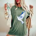 Israel Pro Support Stand Strong Peace Love Jewish Girl Women's Oversized Comfort T-Shirt Moss