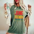 Junenth Day 1865 Black Pride Freedom Day Women Women's Oversized Comfort T-Shirt Moss