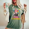 Just A Girl Who Loves Anime And Sketching Girls Women's Oversized Comfort T-Shirt Moss