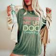 Knock Me Up Doc Transfer Day Ivf Mom Ivf Dad Women's Oversized Comfort T-Shirt Moss