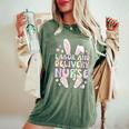 Labor And Delivery Nurse Easter Bunny L&D Nurse Easter Day Women's Oversized Comfort T-Shirt Moss