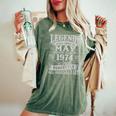 Legend Since May 1974 Vintage 50Th Birthday Women's Oversized Comfort T-Shirt Moss