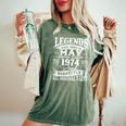 Legends Since May 1974 Vintage 50Th Birthday Women Women's Oversized Comfort T-Shirt Moss