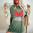 Mimi Mouse Family Vacation Bow Women's Oversized Comfort T-Shirt Moss