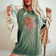 Peace Sign Love 60S 70S Costume Groovy Flower Hippie Party Women's Oversized Comfort T-Shirt Moss