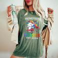 Promoted To Big Sister Est 2024 Unicorn Women's Oversized Comfort T-Shirt Moss