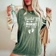 Promoted To Mommy Est 2024 New Grandma Grandmother Women's Oversized Comfort T-Shirt Moss
