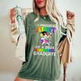 Proud Aunt Of A 2024 Preschool Graduate Unicorn Dab Women's Oversized Comfort T-Shirt Moss