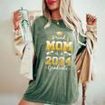 Proud Mom Of A Class Of 2024 Graduate Mom Senior 2024 Women's Oversized Comfort T-Shirt Moss