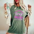 Realtor House Hustler Real Estate Agent Advertising Women's Oversized Comfort T-Shirt Moss