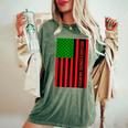 Registered Nurse Unia Flag Pan African American Flag 1865 Women's Oversized Comfort T-Shirt Moss