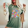 In My School Nurse Era In My Nursing Student Era On Back Women's Oversized Comfort T-Shirt Moss
